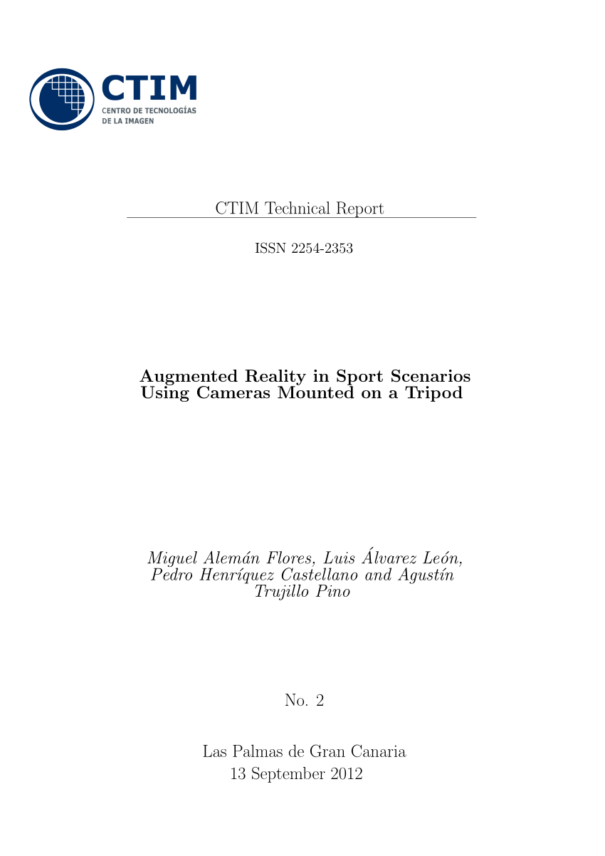 PDF) Augmented Reality in Sport Scenarios Using Cameras Mounted on ...