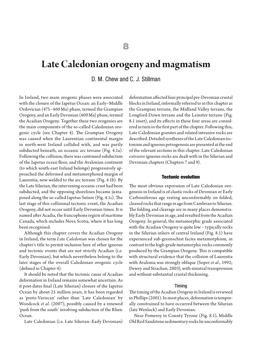 Pdf Late Caledonian Orogeny And Magmatism