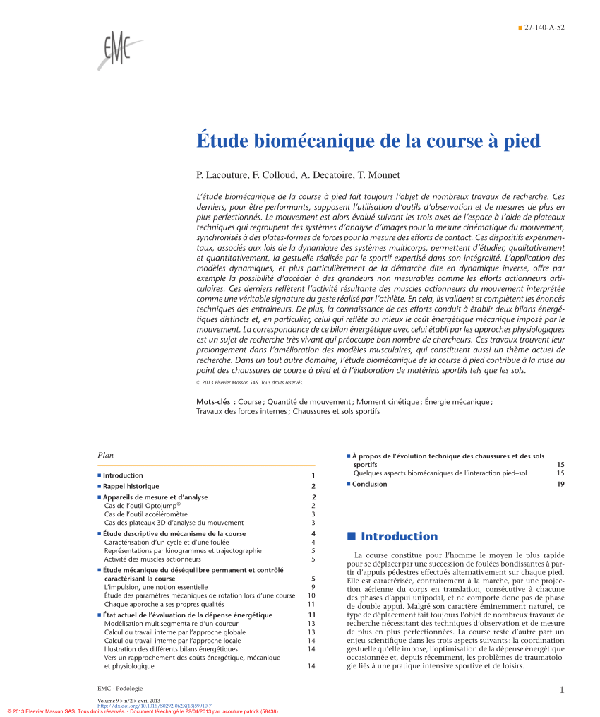 Structures du pied et leurs rôles - biomécanique simplifée