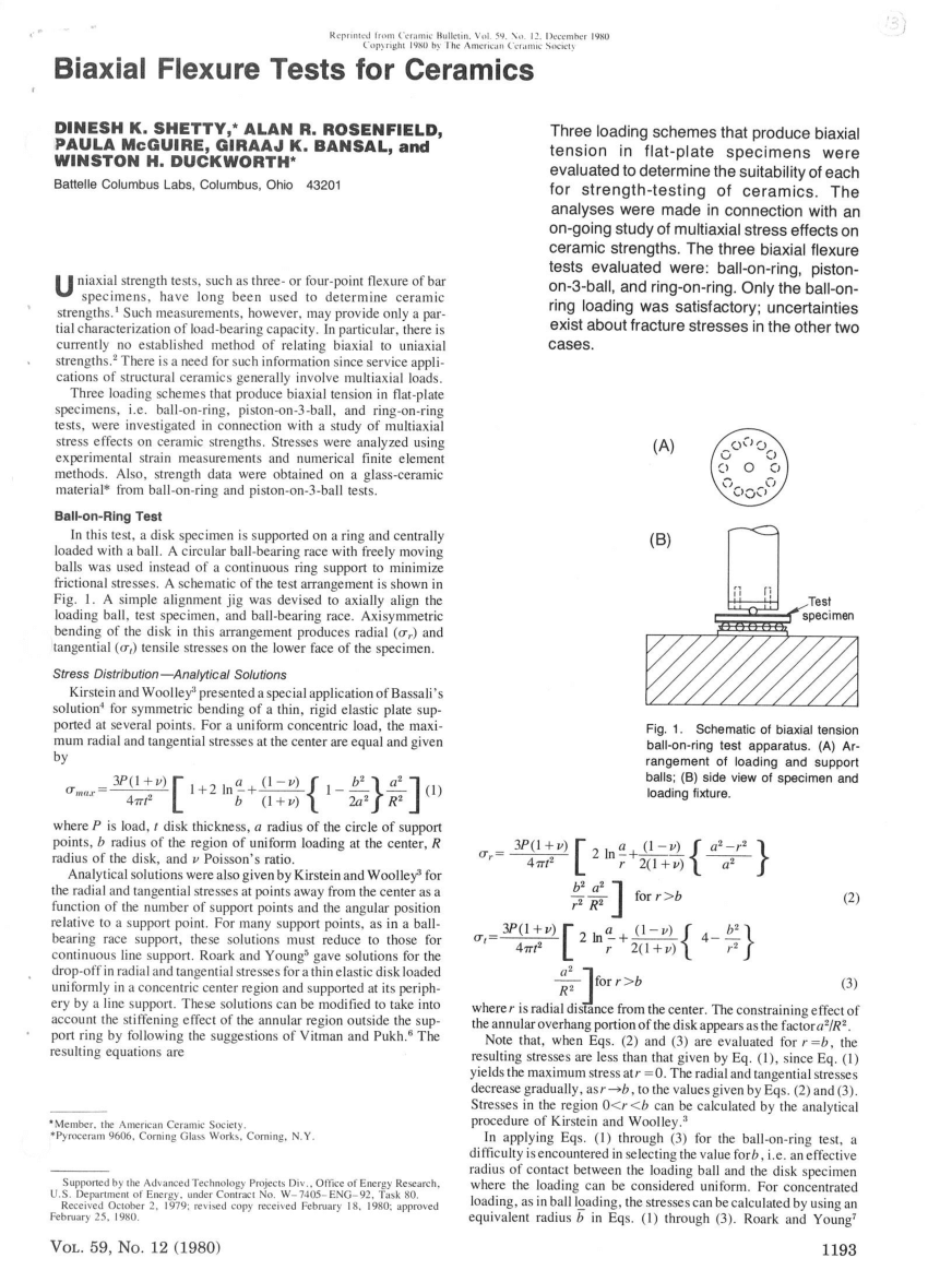 Solved A A Cylindrical Specimen Of A Ceramic Material Is Chegg Com