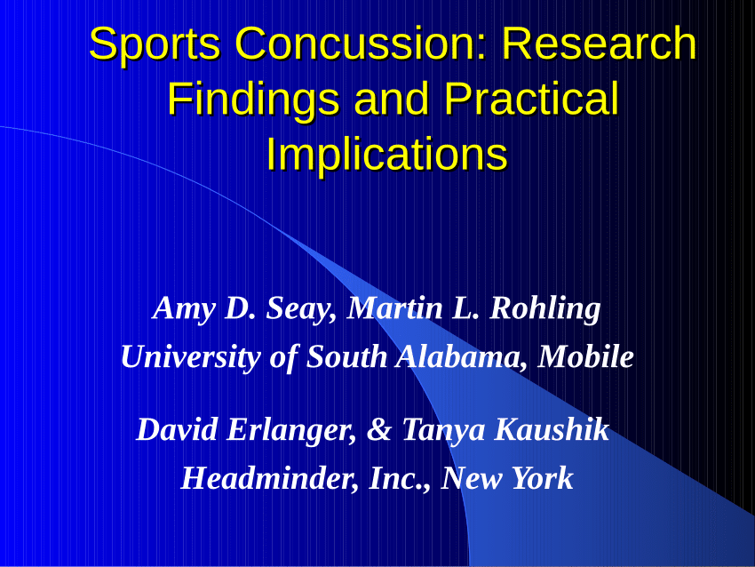 research findings in sports