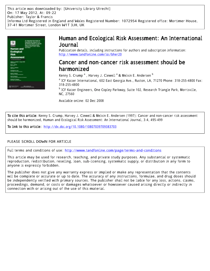 cancer research uk risk assessment