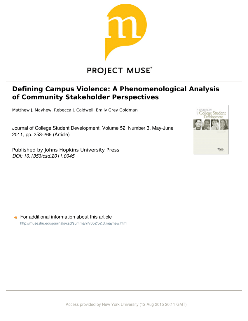 campus violence research paper