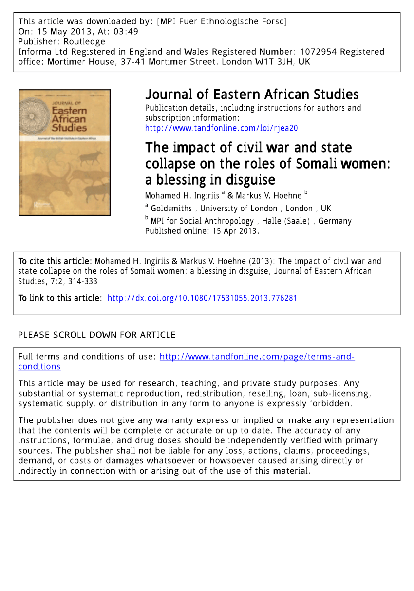 somali civil war research paper