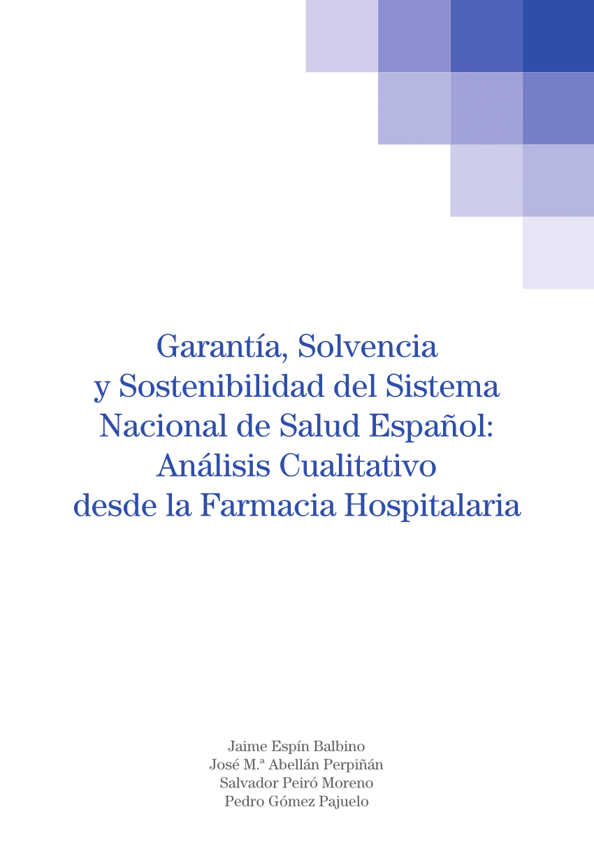 Pdf Garantía Solvencia Y Sostenibilidad Del Sistema Nacional De Salud Español Análisis 0657