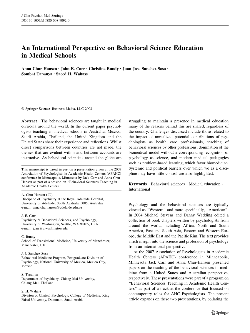 Slikke forholdsord læser PDF) An International Perspective on Behavioral Science Education in Medical  Schools