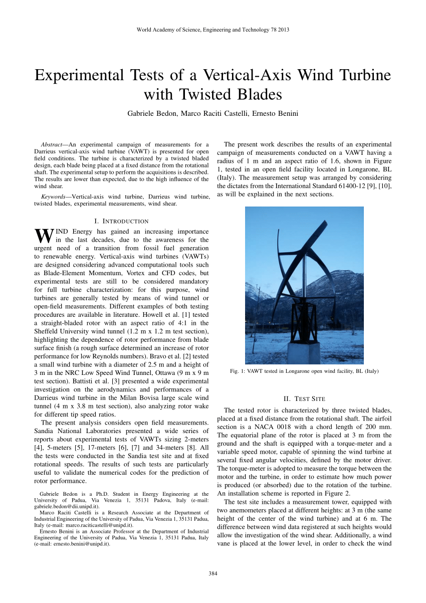 wind turbine research paper