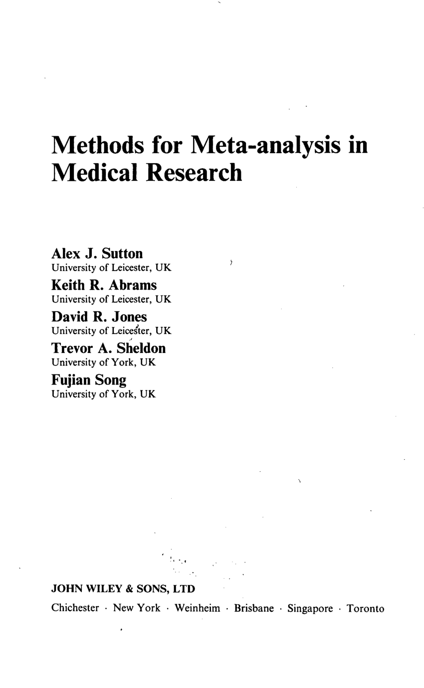 meta analysis in medical research pdf