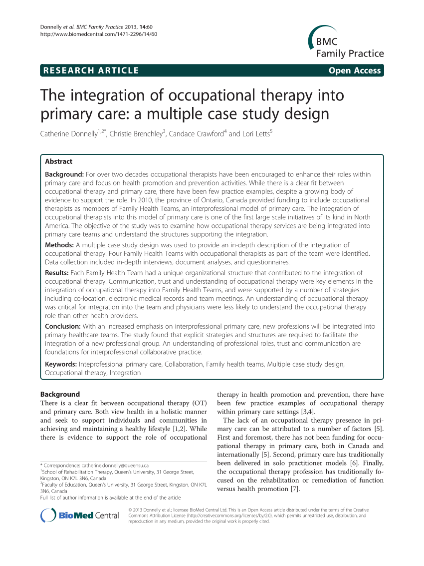 case study occupational therapy pdf