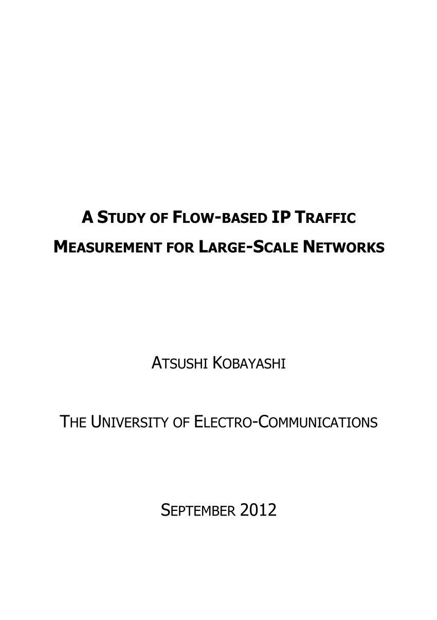 Pdf A Study Of Flow Based Ip Traffic Measurement For Large Scale Networks