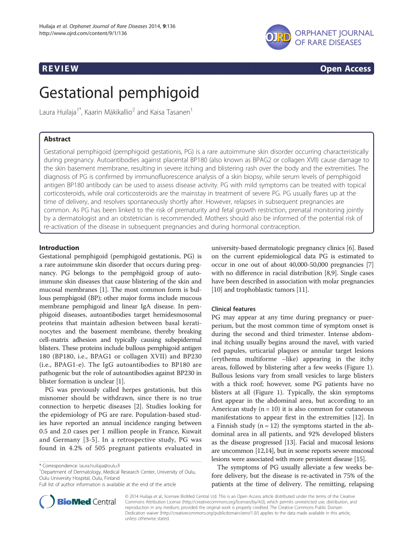 PDF) Gestational pemphigoid