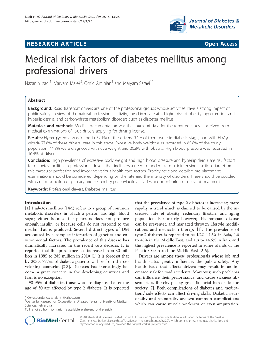 research articles on diabetes mellitus pdf