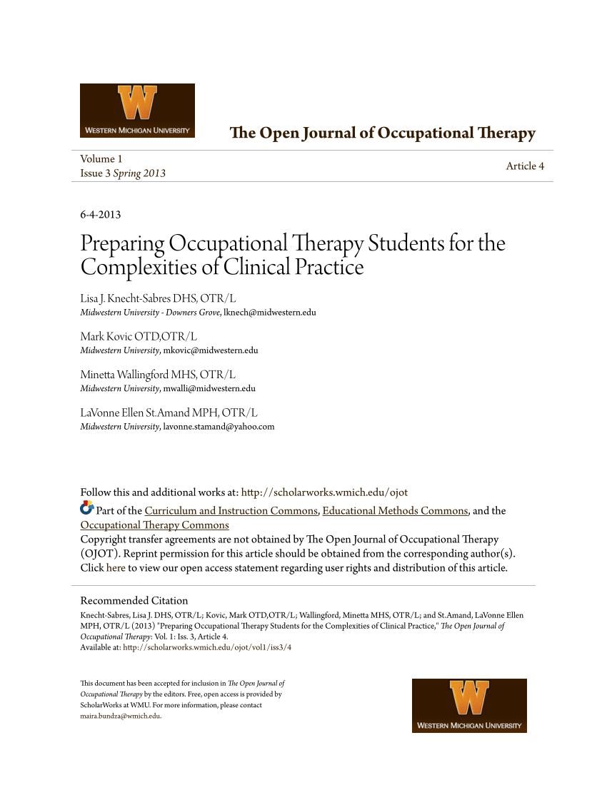 occupational therapy research proposal topics