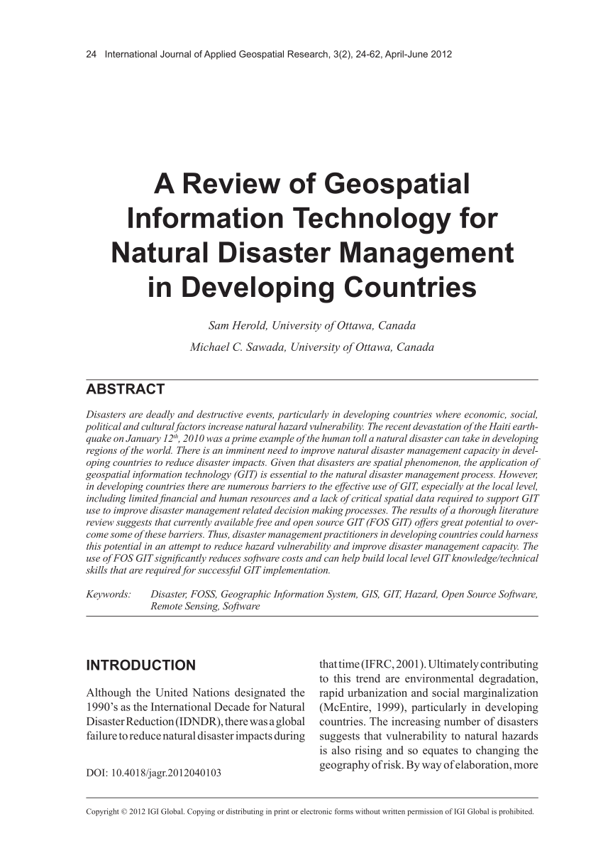 geospatial technology research paper
