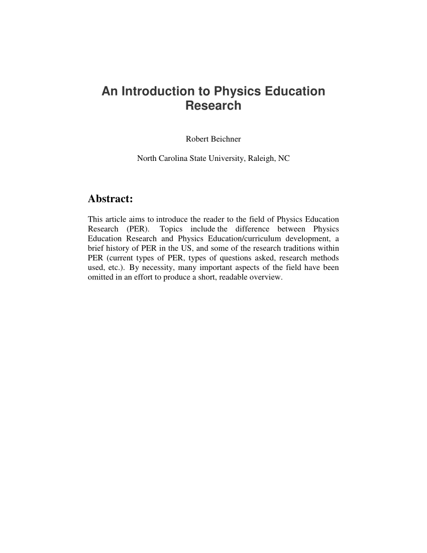 research paper in modern physics