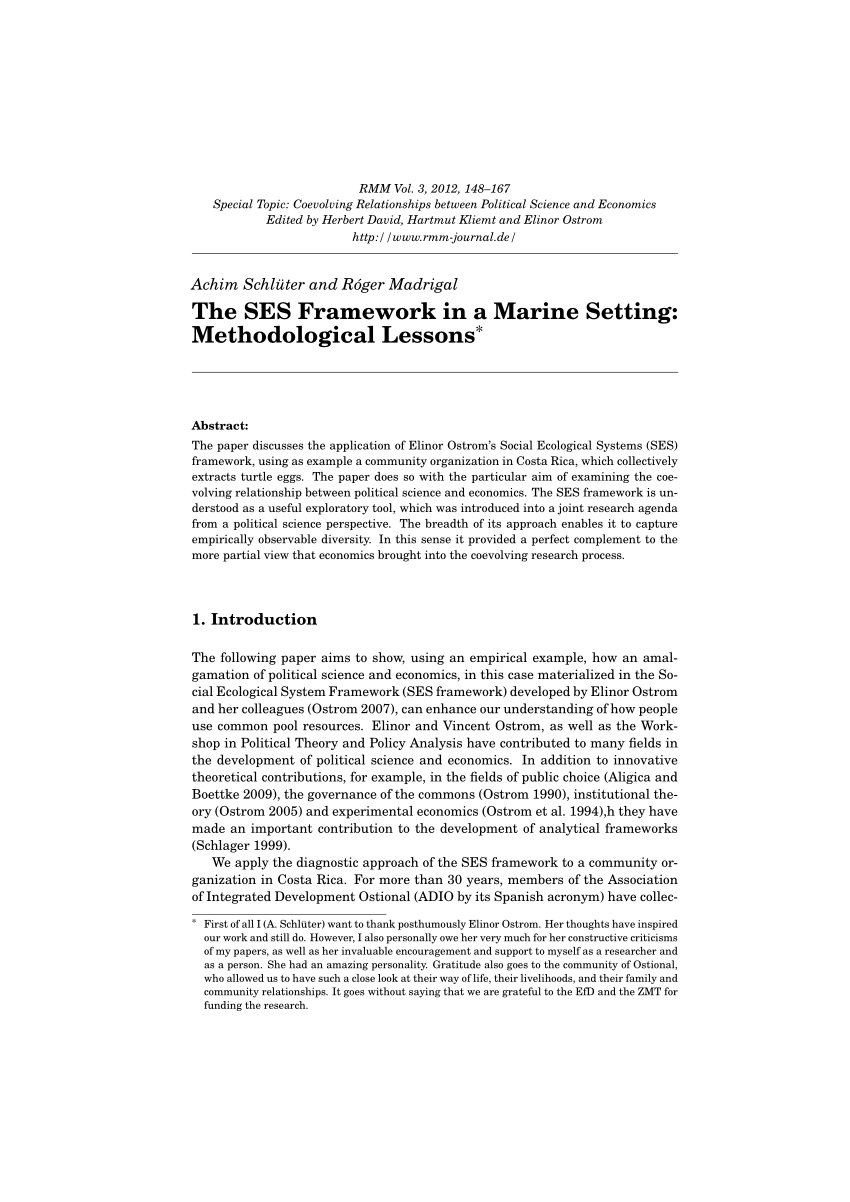 PDF) The SES Framework in a Marine Setting: Turtle Egg Harvesting ...