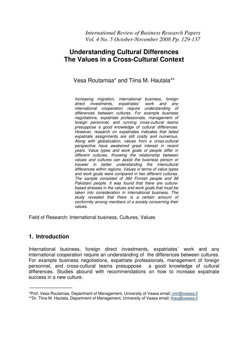 culture research paper pdf