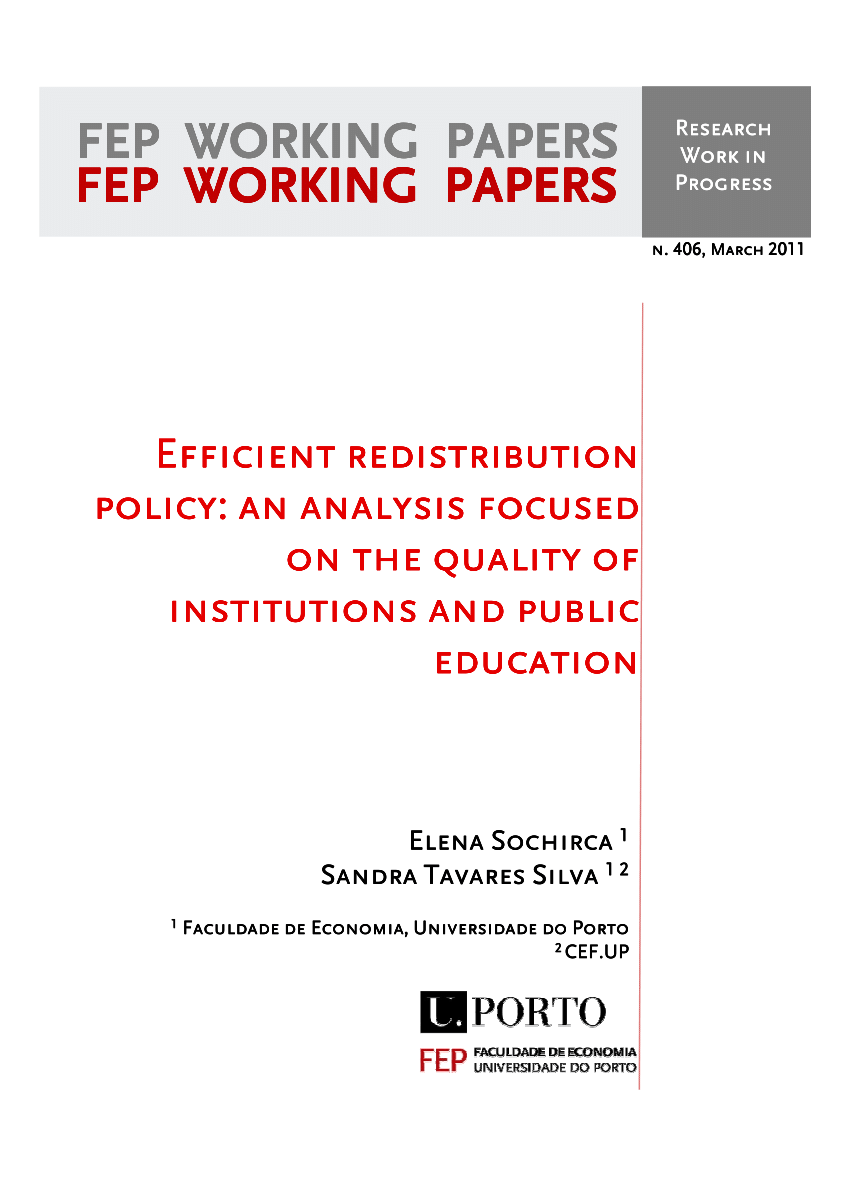 (PDF) Efficient redistribution policy: an analysis focused on the ...