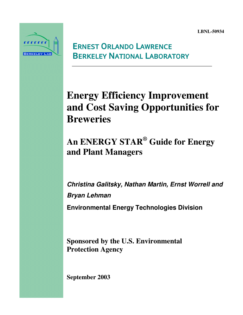 PDF) Energy Efficiency Improvement and Cost Saving Opportunities ...