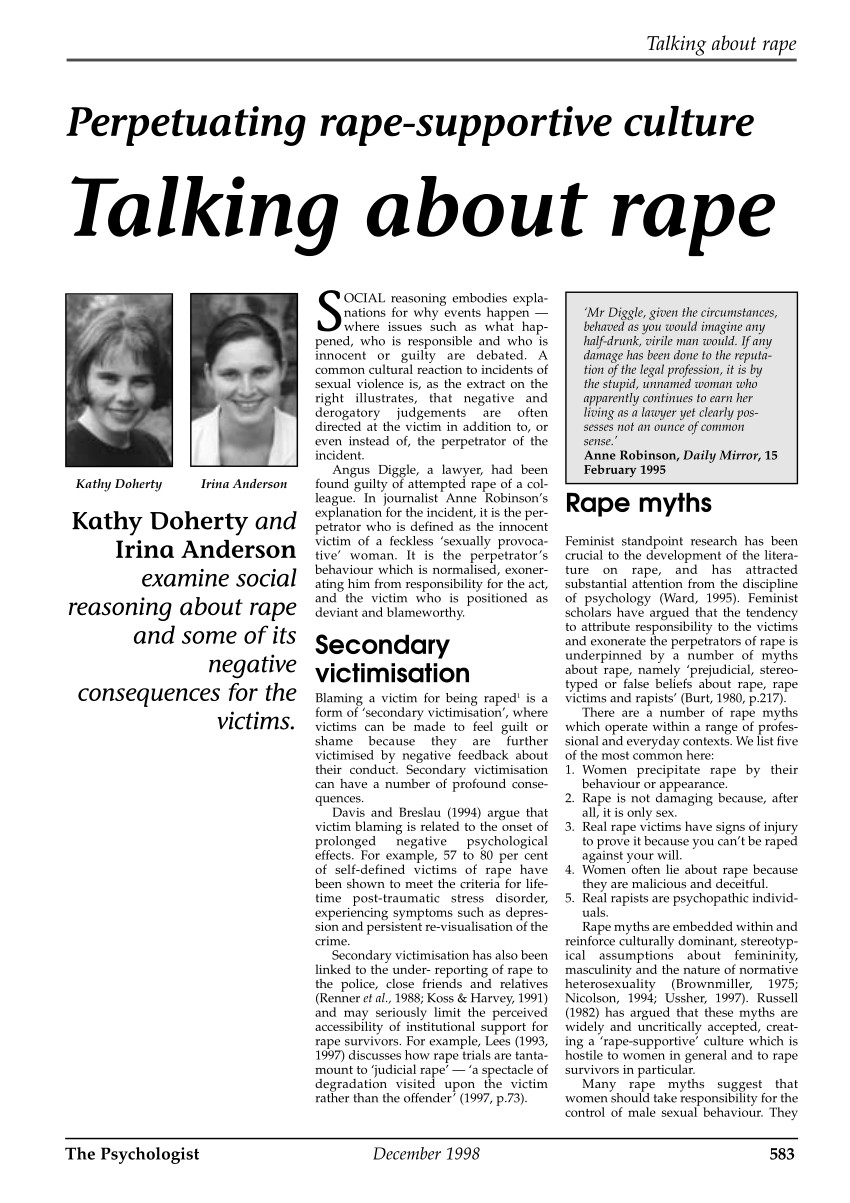 PDF) Talking about rape