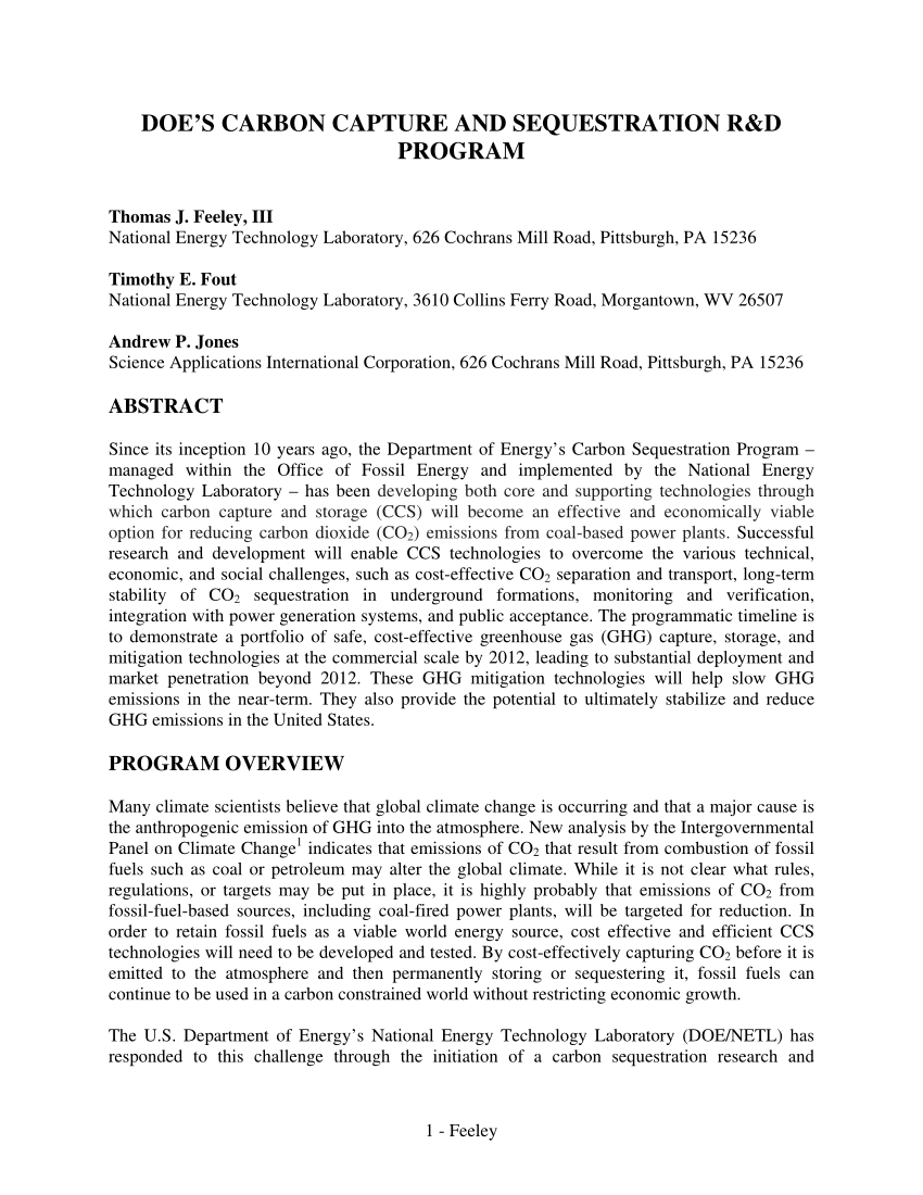 Geologic Carbon Sequestration in California