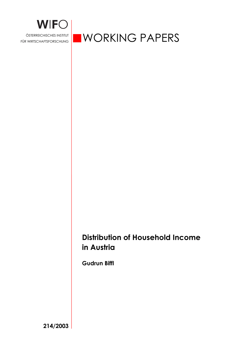 [PDF] Development of the Distribution of Household Income in Austria