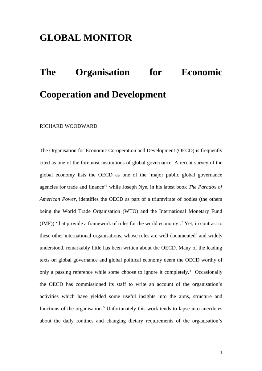 Pdf The Organisation For Economic Cooperation And - 