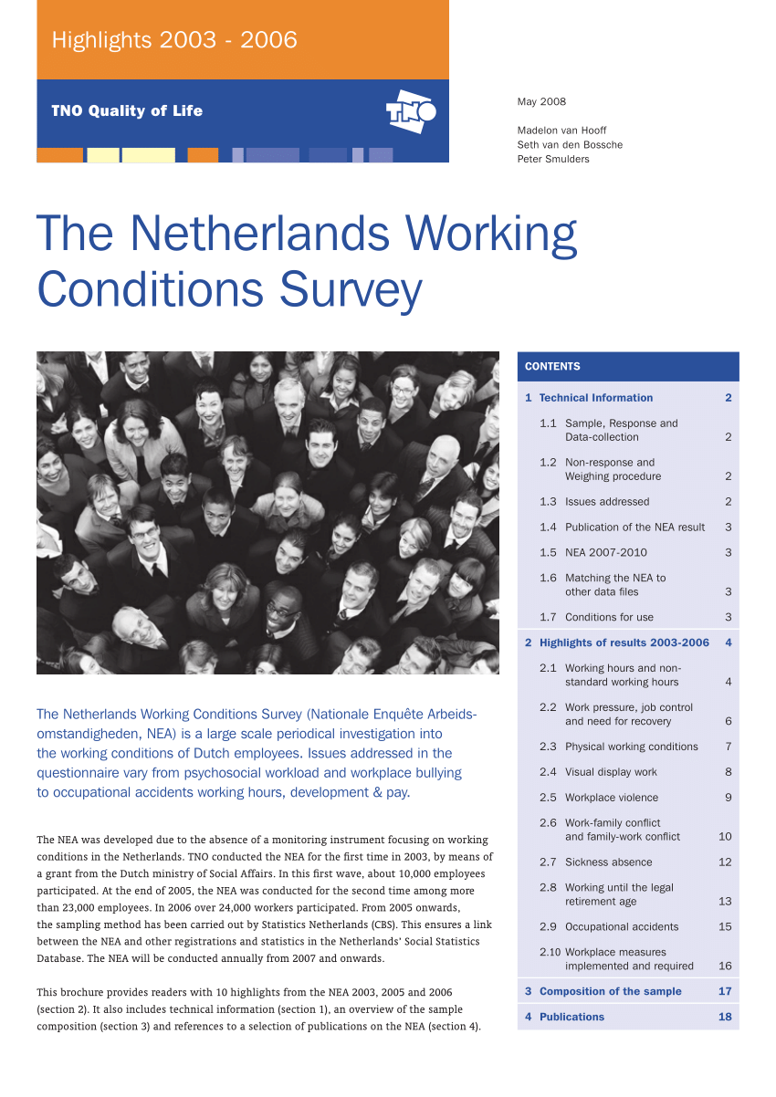 (PDF) The Netherlands Working Conditions Survey