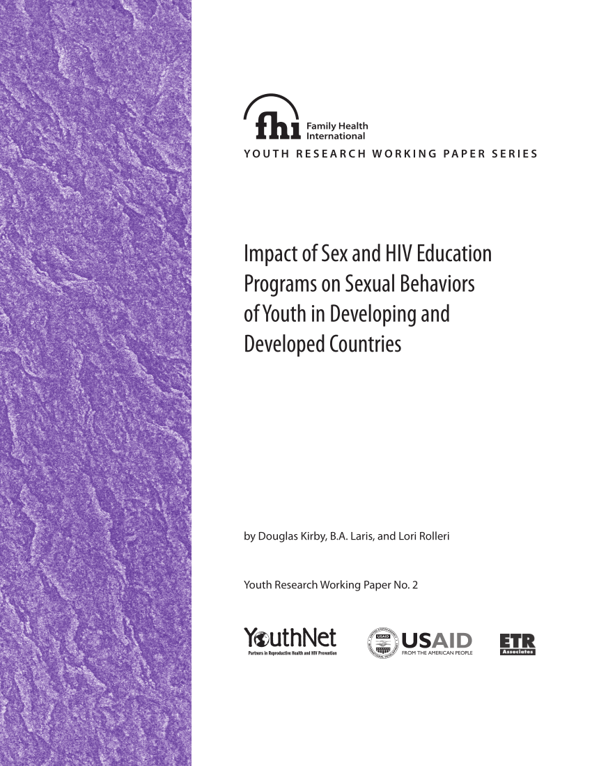 PDF Impact of Sex and HIV Education Programs on Sexual Behaviors