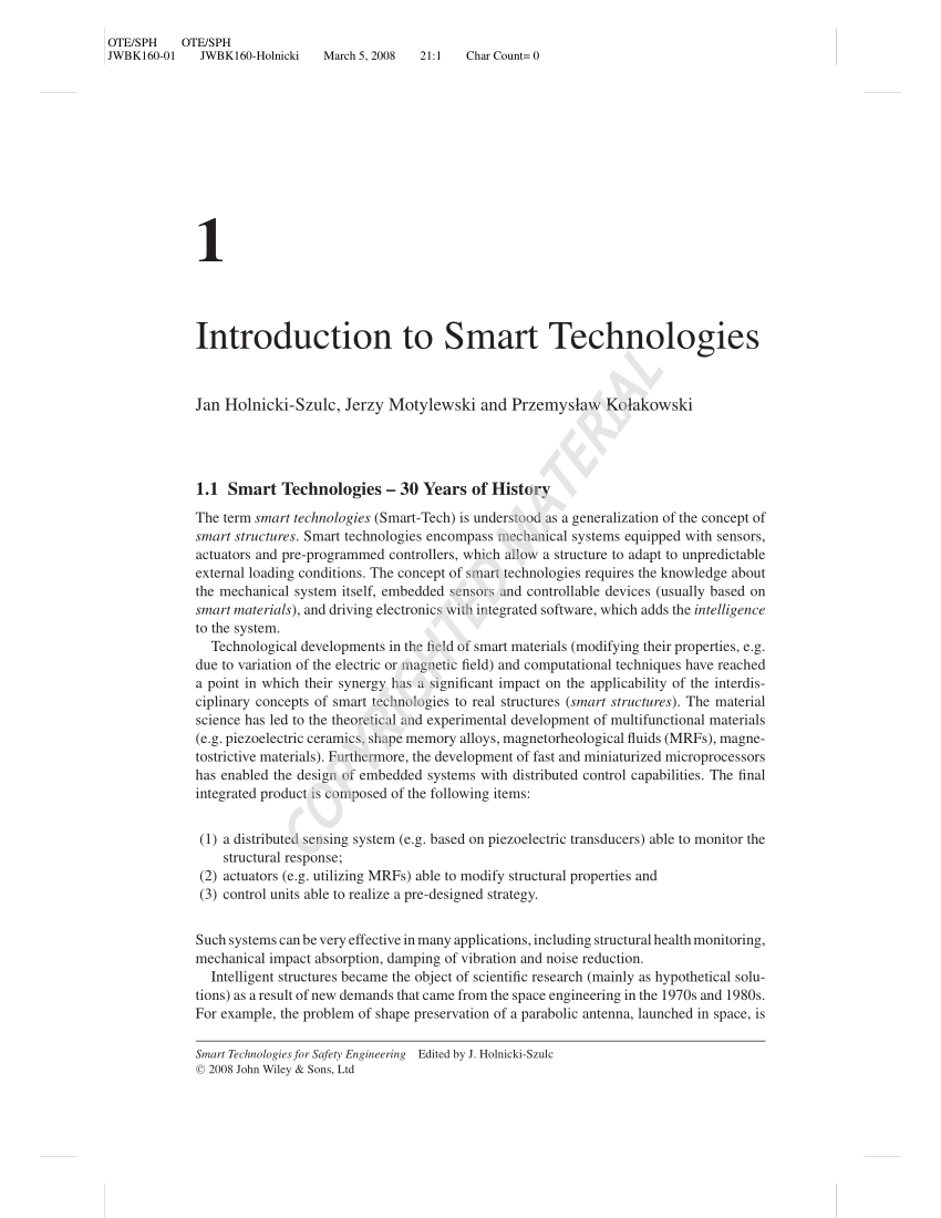 what is smart technology essay