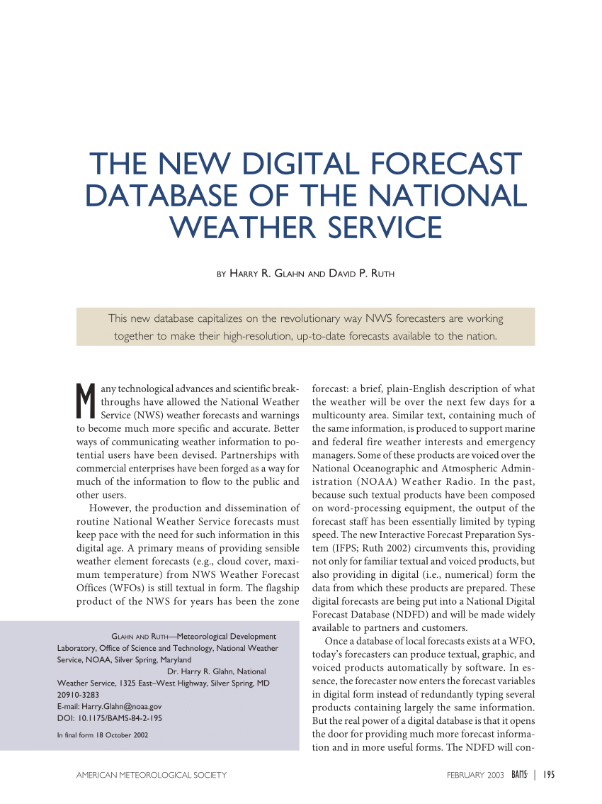 national weather service digital atmosphere