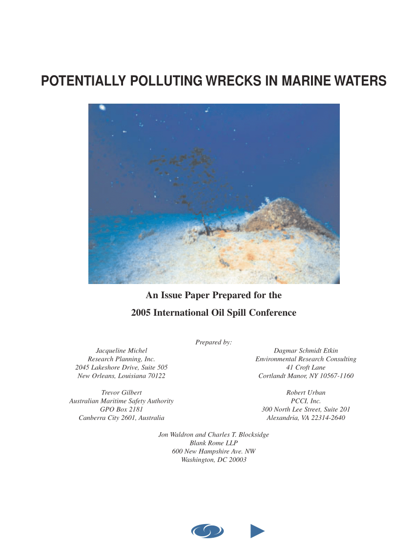 Pdf Potentially Polluting Wrecks In Marine Waters 3798