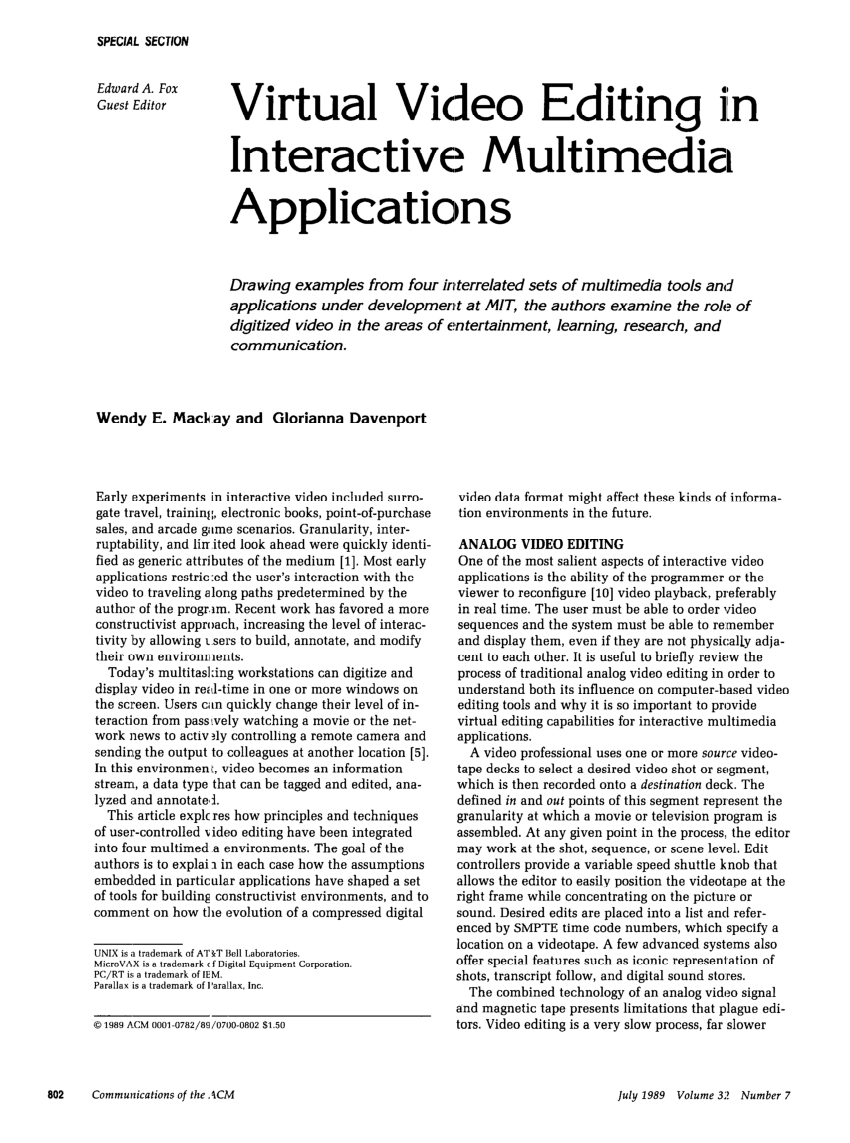 multimedia tools and applications