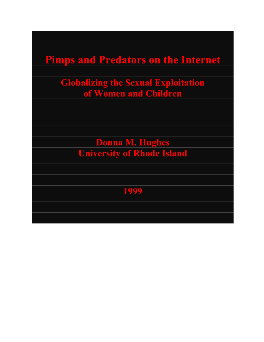 PDF) Pimps and Predators on the Internet Globalizing the Sexual Exploitation of Women and Children