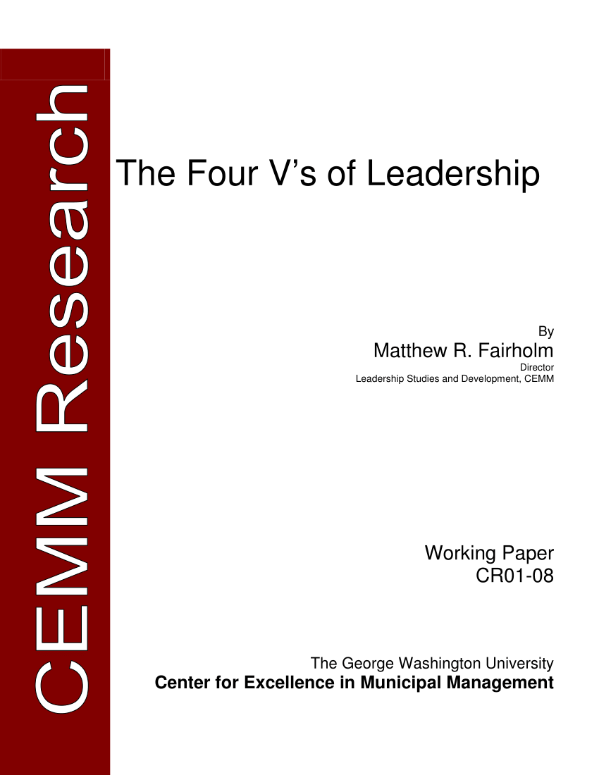Four V s Of Leadership