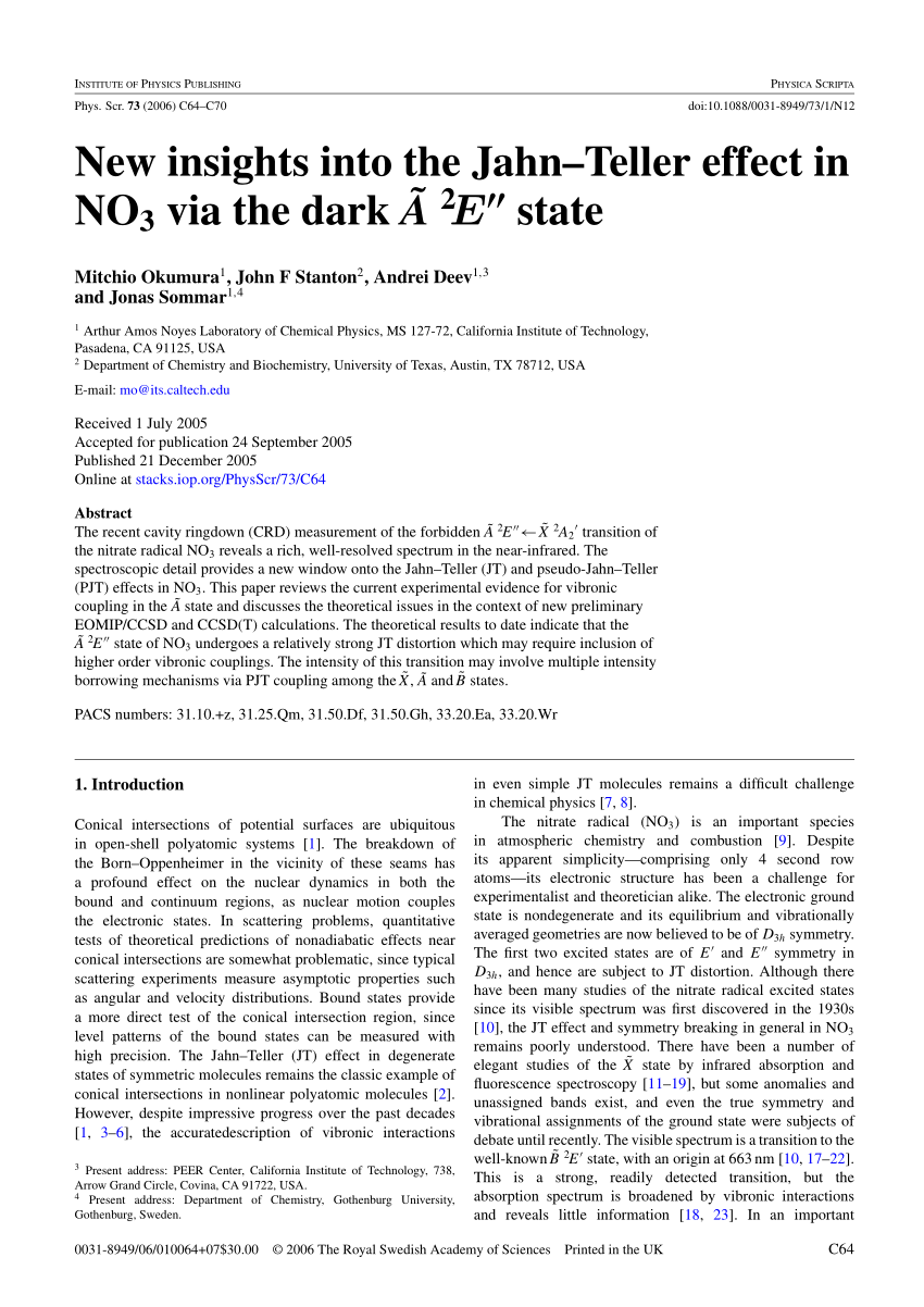 Vibrational Levels Of No 3 Download Table