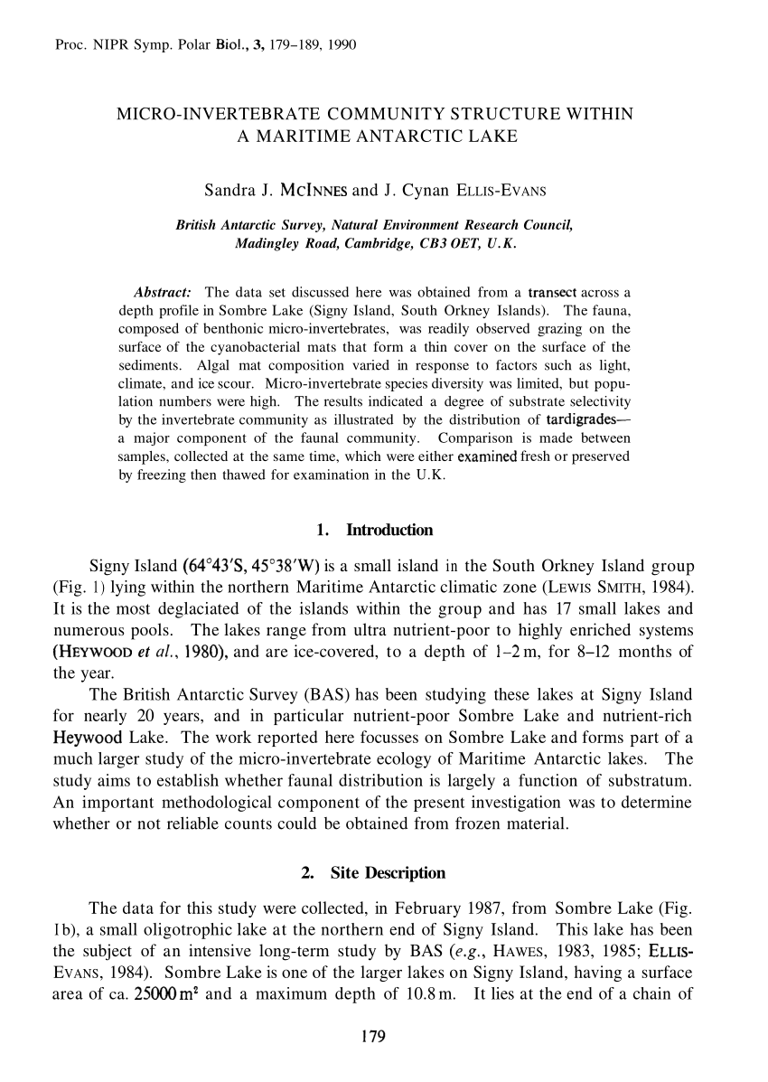 (PDF) MICRO-INVERTEBRATE COMMUNITY STRUCTURE WITHIN A MARITIME