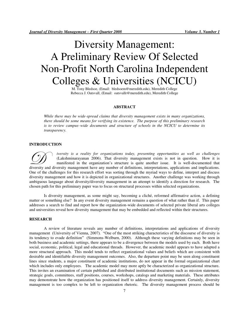 journal of diversity management