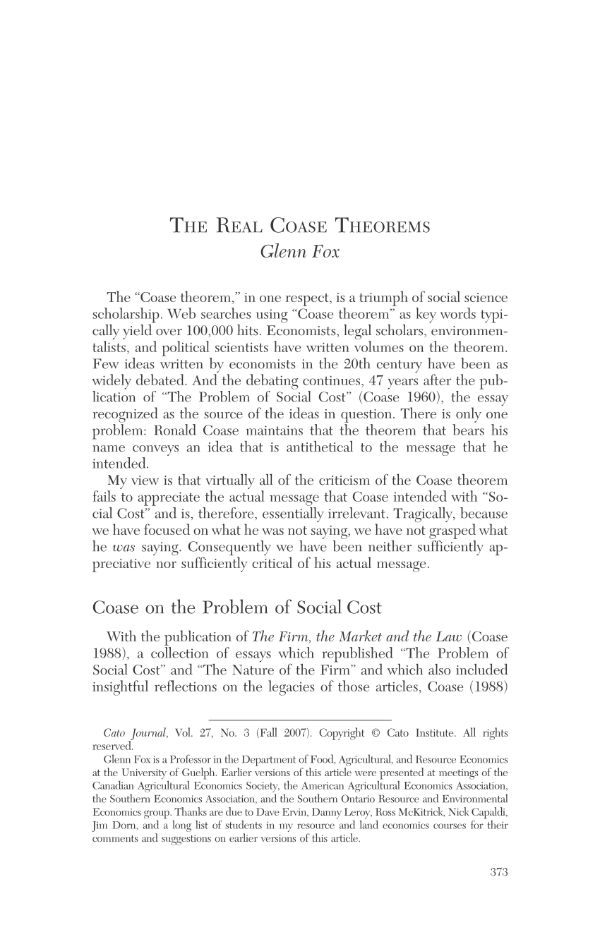 The Real Coase Theorems