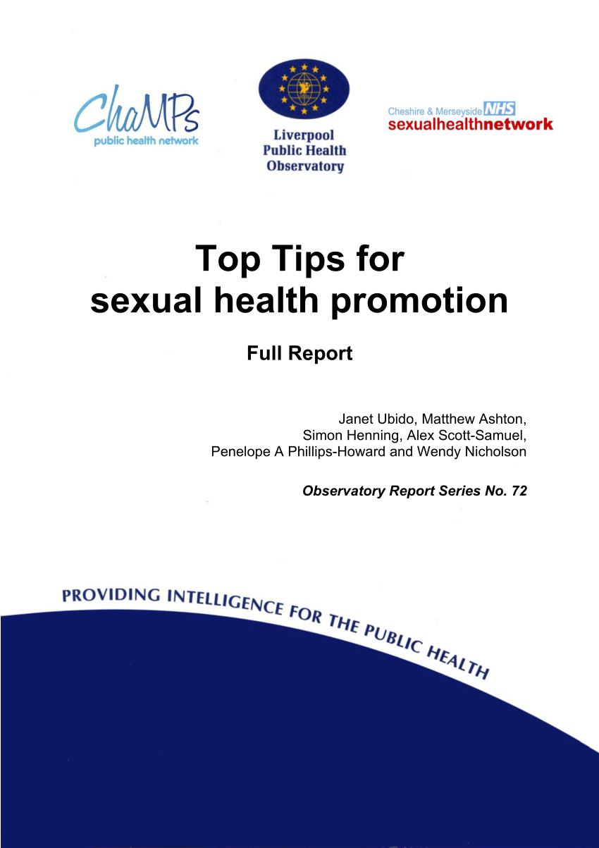 PDF Top Tips for sexual health promotion