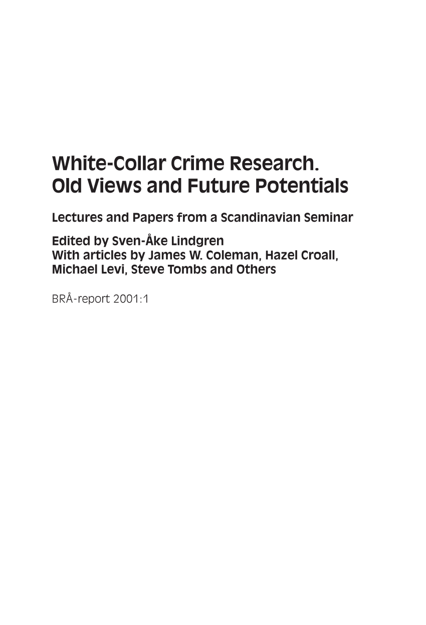 thesis on white collar crime