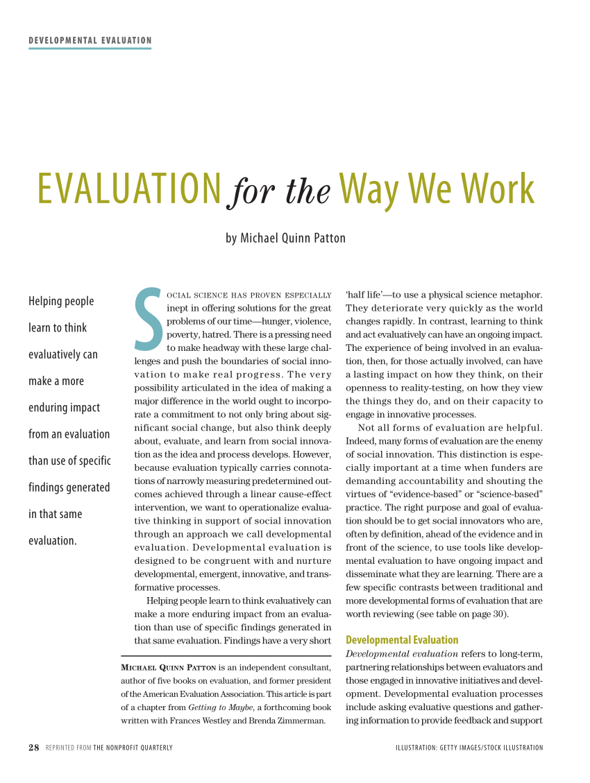 Are you really ready for developmental evaluation? You may have to get out  of your own way., by Center for Evaluation Innovation