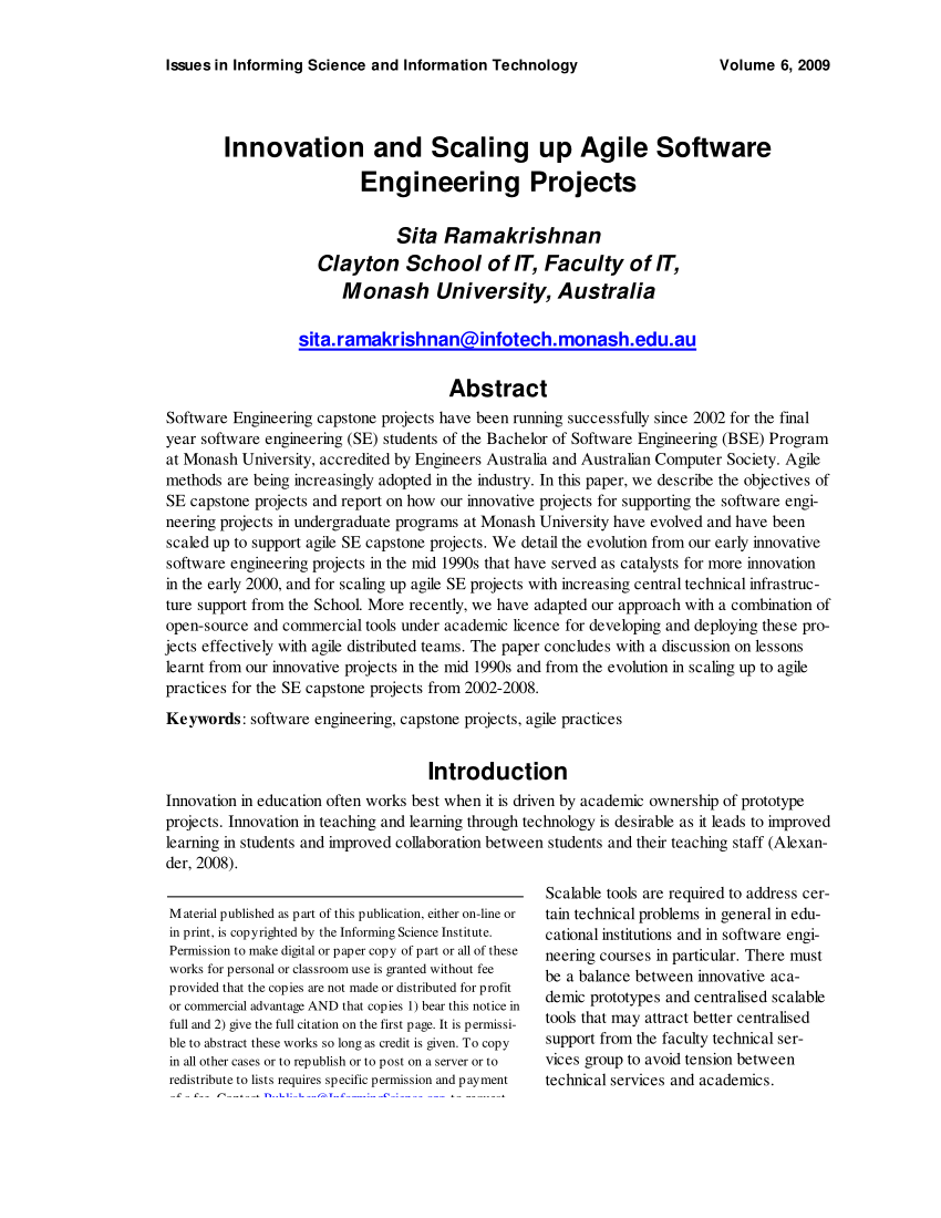 research papers on software engineering projects