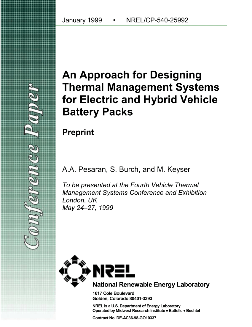 (PDF) An Approach for Designing Thermal Management Systems for Electric