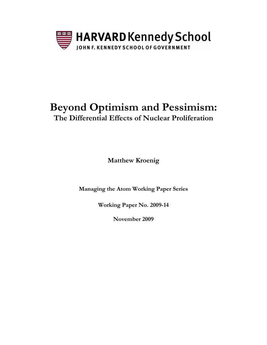 PDF Beyond Optimism and Pessimism The Differential Effects of