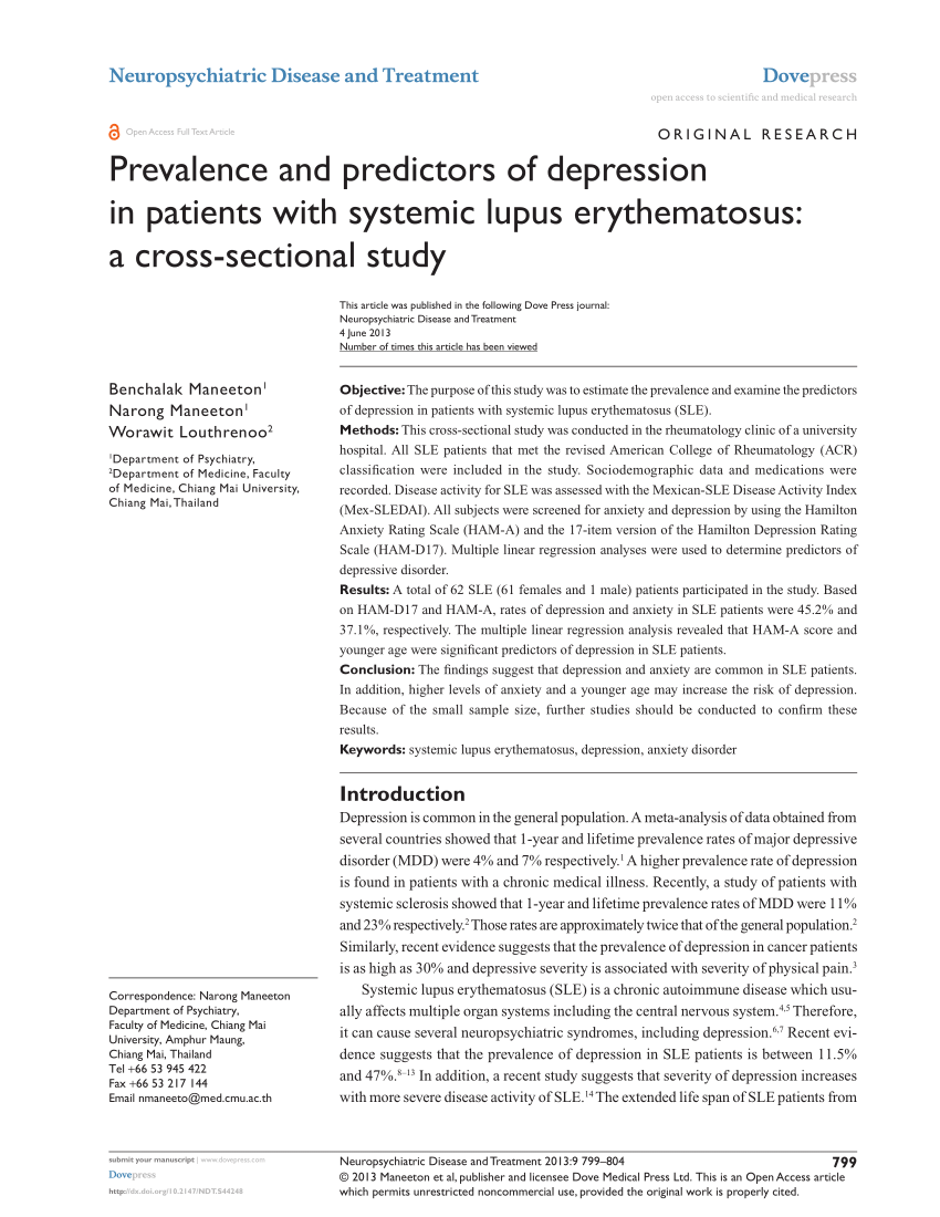sle depression case study