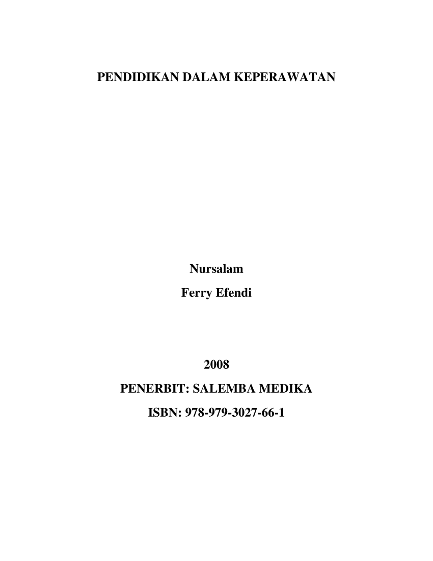 PDF Pendidikan Dalam Keperawatan