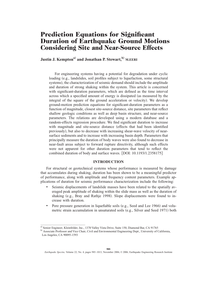 research paper on earthquake prediction