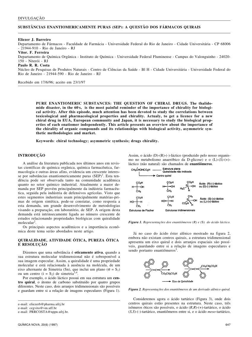 Representações e nomenclatura dos estereoisômeros do ácido tartárico.