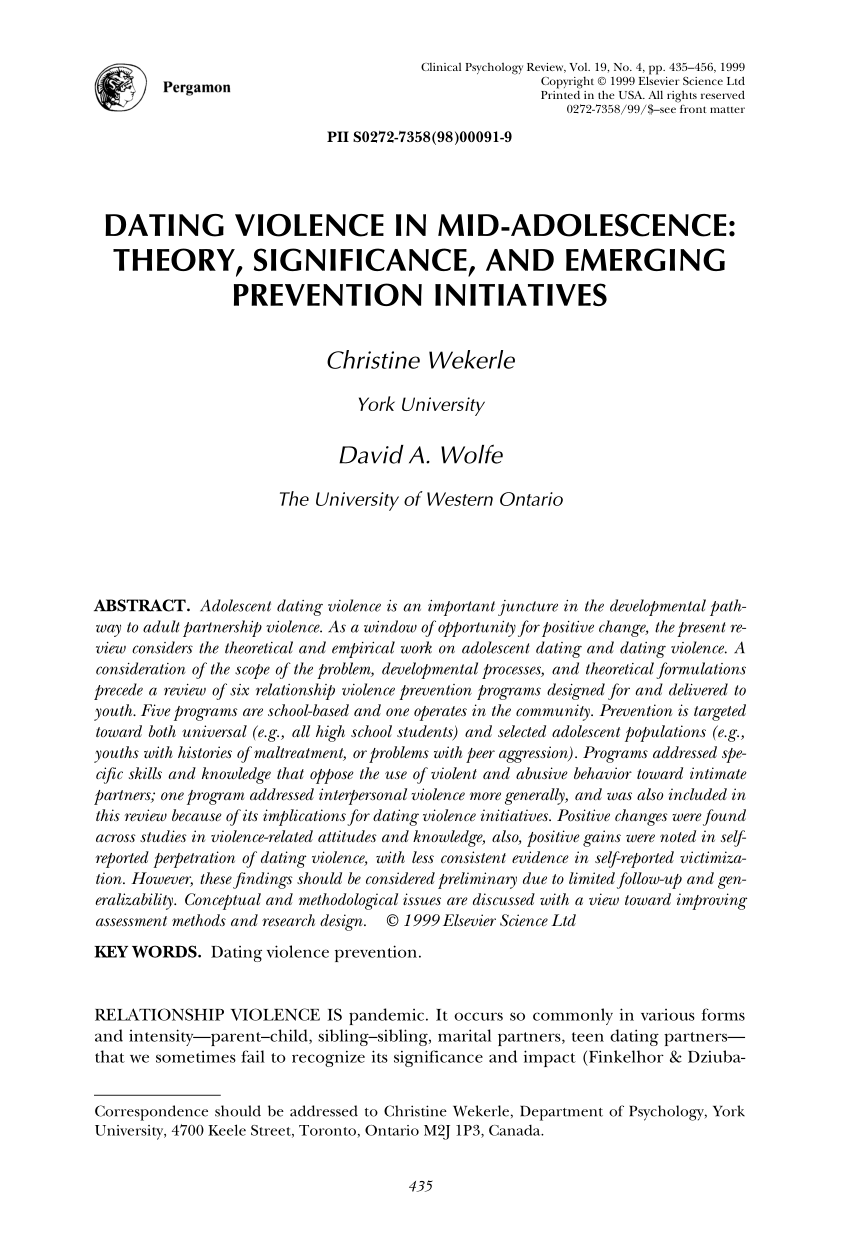 thesis dating violence